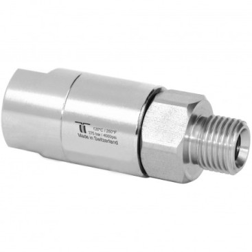 Переходник 3/8&quot;ш-3/8&quot;г R+M (275бар, нерж/лат, вращ, тип DGS)