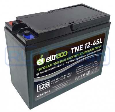 Тяговый аккумулятор Eltreco TNE12-45 (12V, 38A/h, AGM)