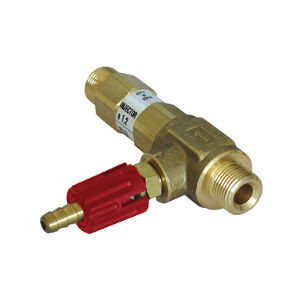 Эжектор с дозировкой PA (220бар, 3/8ш-ш, D=1.4мм, лат, красный, удлин)