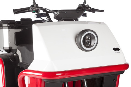 Трицикл электрический Wanshida DOUHAO 60V 800Вт (черно-бело-красный) (025545-3069)