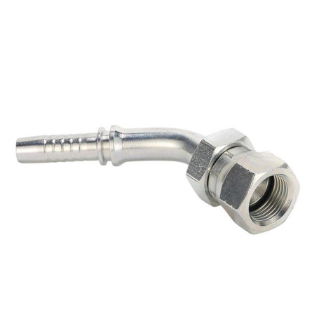 Фитинг высокого давления JIC (DN06, 7/16г, 45гр, оцинк) Robin