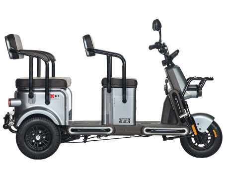 Трицикл электрический Wanshida U1-X (60V, 800W, молочно-белый) (0000307-3095)
