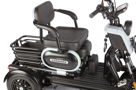 Трицикл электрический Wanshida UN MOTO 60V 650Вт (черный) (025578-3102)