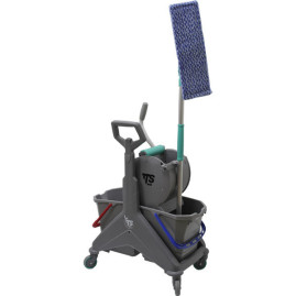 Тележка TTS NICKITA (2х15л, отжим DRY, серый)