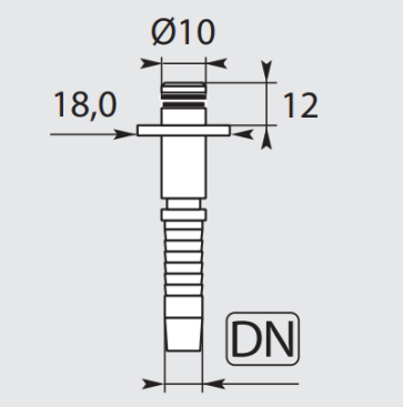 Фитинг высокого давления DKF-W (DN06, Karcher d10, оцинк) R+M