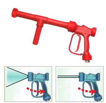 Пистолет пищевой с удлинителем PA RB65 (1/2"г-рег.форс, 24бар, 60л/мин, красный)